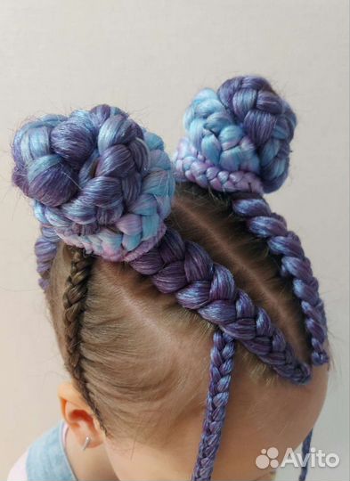 Плетение кос, брейдов с материалом и без