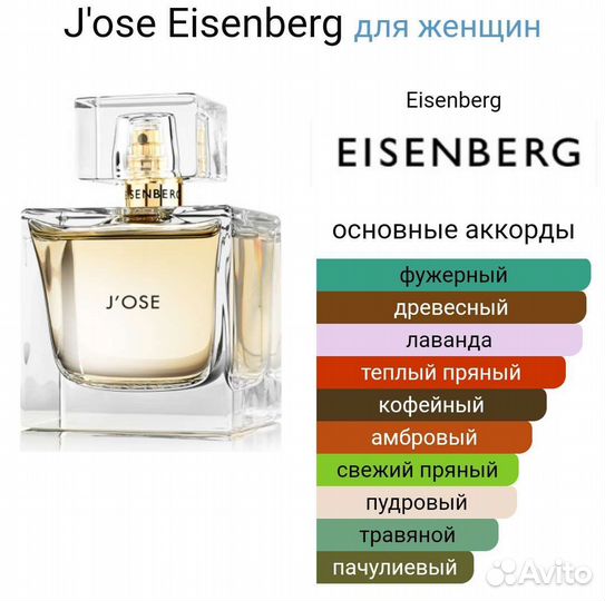 Аромат Jose Eisenberg 30ml женские (новые)