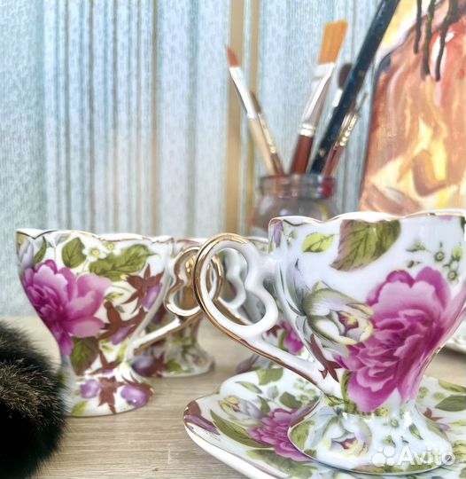 Чашка с блюдцем набор