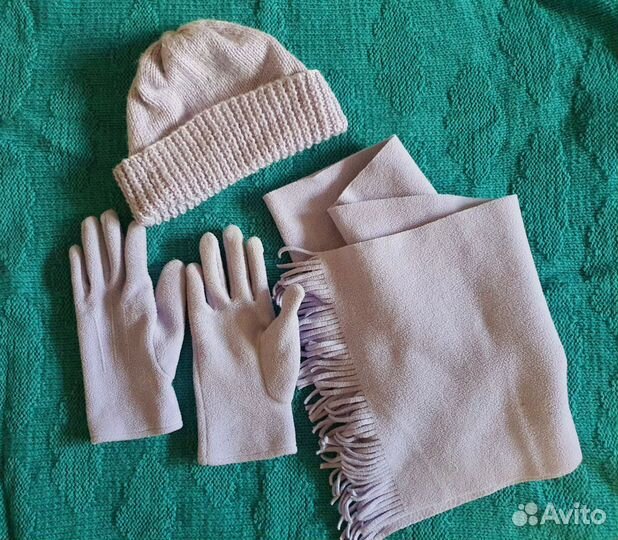 Комплект шапка шарф и перчатки
