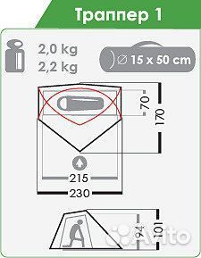 Палатка экстремальная Normal Траппер 1