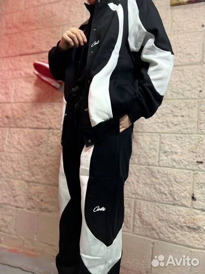 Костюм Corteiz SS24 Rules The World черно-белый