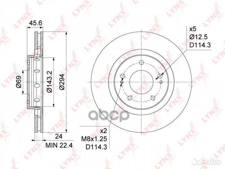 BN-1093 диск тормозной передний Mitsubishi Out