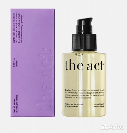 THE ACT hair oil serum масло для волос