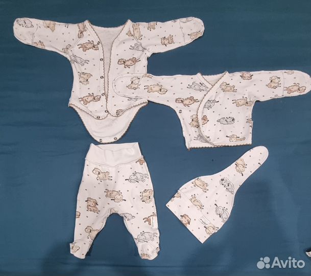 Боди,распашенка,штаны,шапка 56р.мальчика и девочки