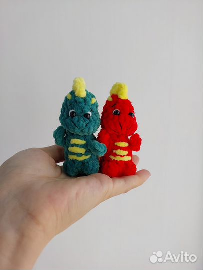 Вязаные брелки панда, ежик,единорожка, дракон
