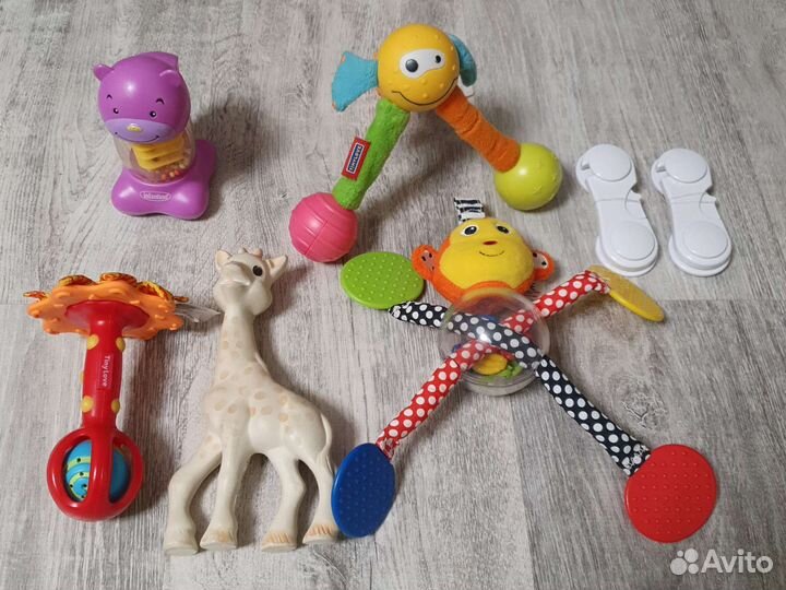 Грызунки погремушки tiny love, infantino, sassy