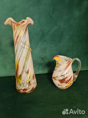 Ваза цветное стекло СССР