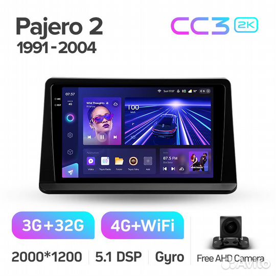 Магнитола Teyes CC3 2K 3/32 Mitsubishi Pajero 2