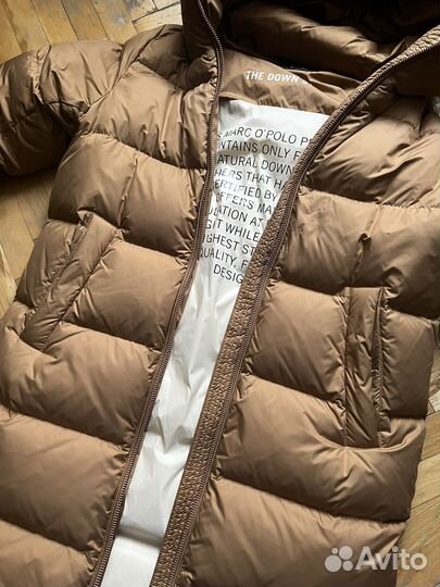 Пуховик женский длинный с капюшоном marc o'polo