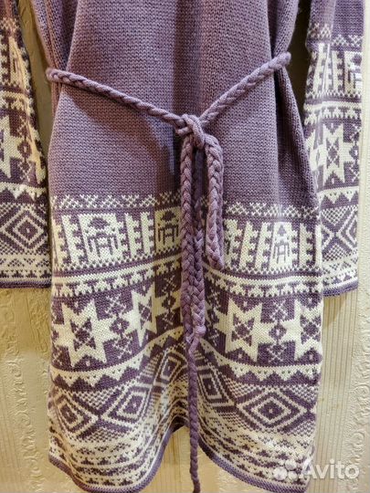 Платье туника женское вязанное 44 шерсть