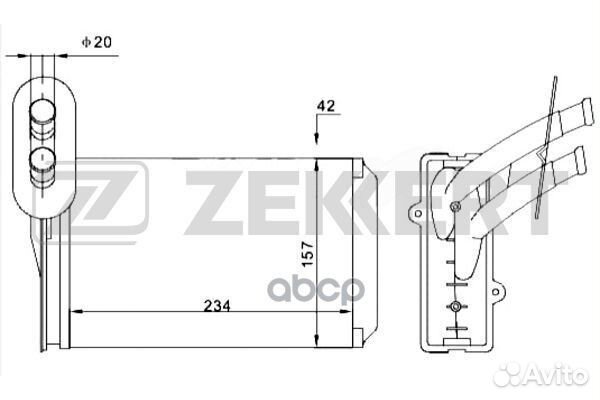 Радиатор отоп. Audi A3 96- Seat Arosa 97- Sko