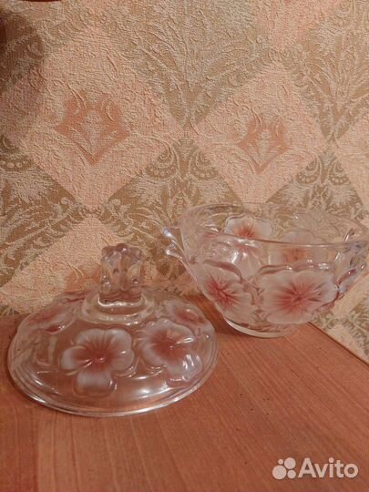 Вазы 2 шт. стекло конфетница (хрусталь) комплект
