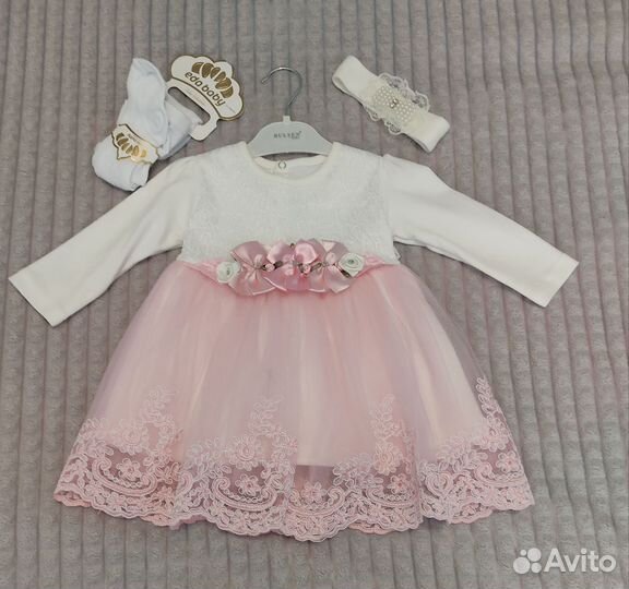 Нарядное платье для девочки 74-80