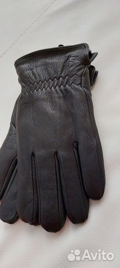 Мужские зимние перчатки олень на цигейке