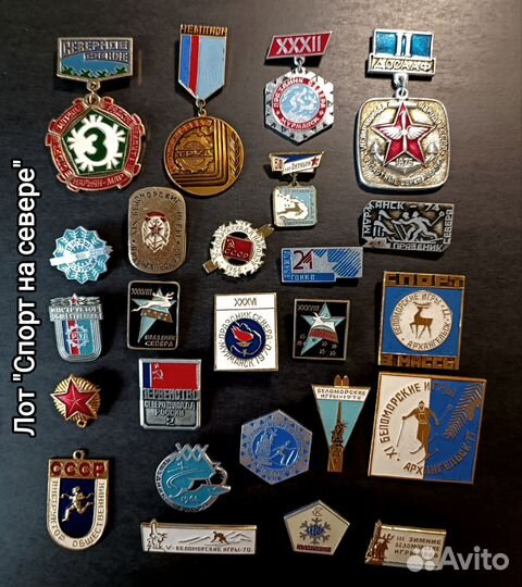 Значки СССР (Зимний спорт, города Севера)