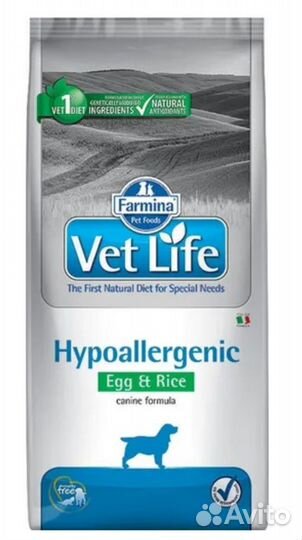 Корм Farmina Vet Life Hypoallergenic Egg & Rice