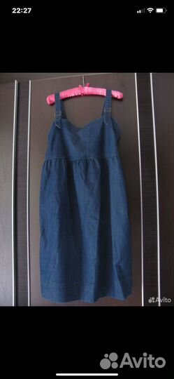 Джинсовый сарафан для беременных 