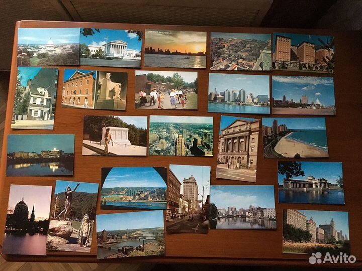 Открытки 50х годов США, Франция, Лондон, Ленинград