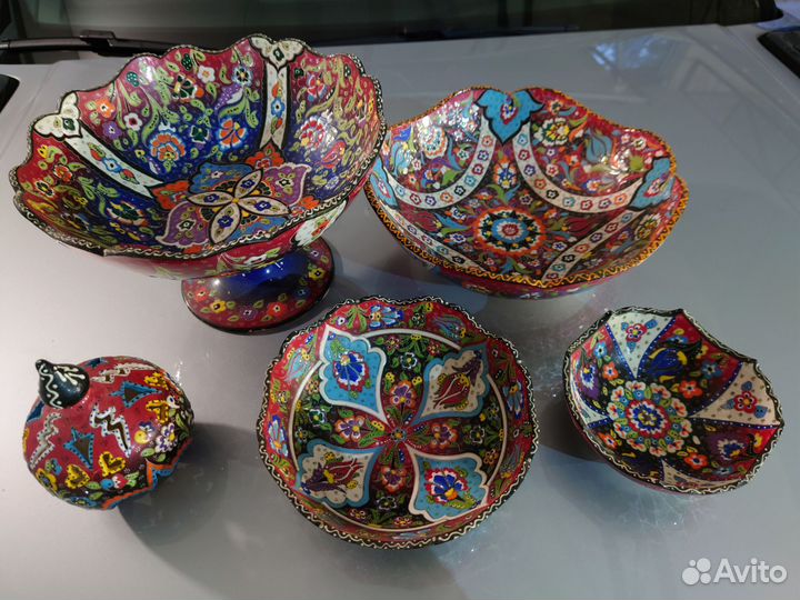 Посуда цветное стекло