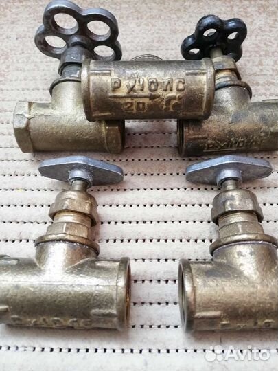 Вентиль латунный 20 25 кран никелированный 15