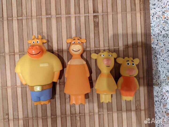 Новый набор резиновых игрушек Оранжевая Корова