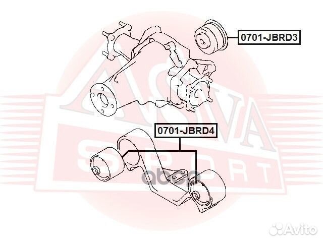 Сайлентблок заднего дифференциала 0701-jbrd3 asva