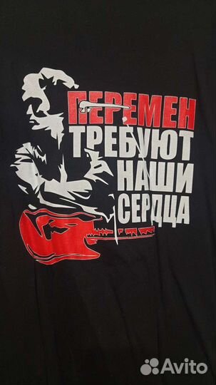 Новая черная футболка Виктор Цой L