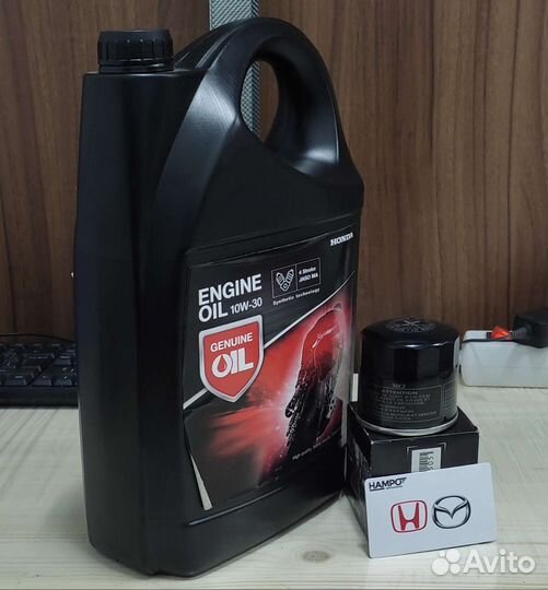 Масло мото Honda 10W30 + фильтр (Оригинал)