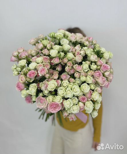 Букет из 51 кустовой розы (цвета на выбор)