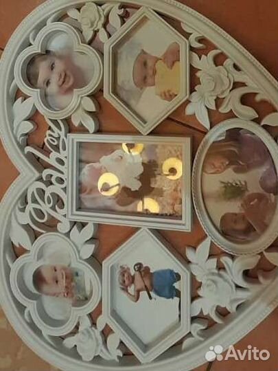 Фоторамка сердце 45 см на 50 см