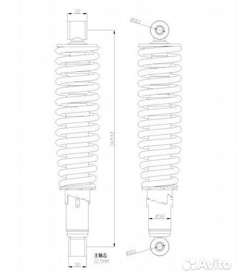 Амортизатор задний stels RM