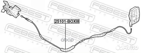 Трос привода открывания замка капота 25101boxii