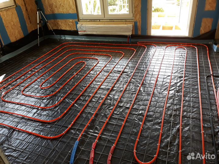 Монтаж водяных теплых полов под “ключ”