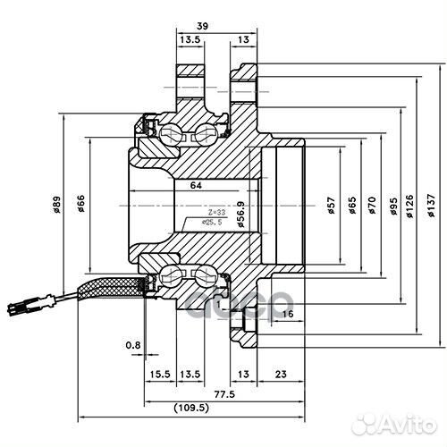 Ступица колеса Z89349R Zikmar