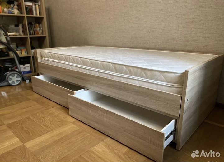 Кровать икеа IKEA brimnes 90-180/200 сонома