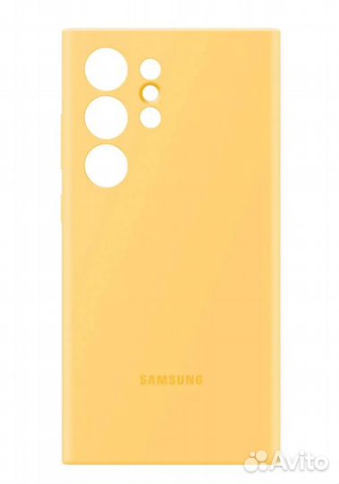 Чехол Silicone Case для Samsung S24 Ultra жёлтый