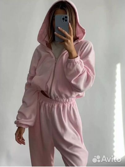 Костюм флисовый женский розовый