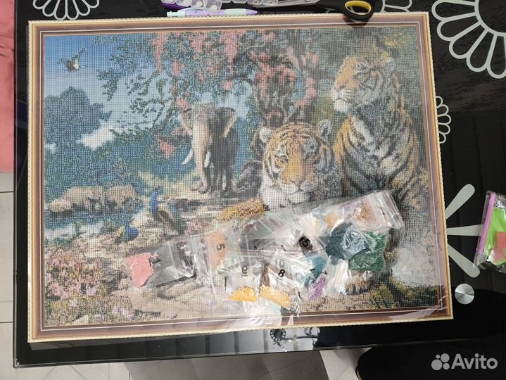 Картина из страз 50*65 новая, алмазная мозайка