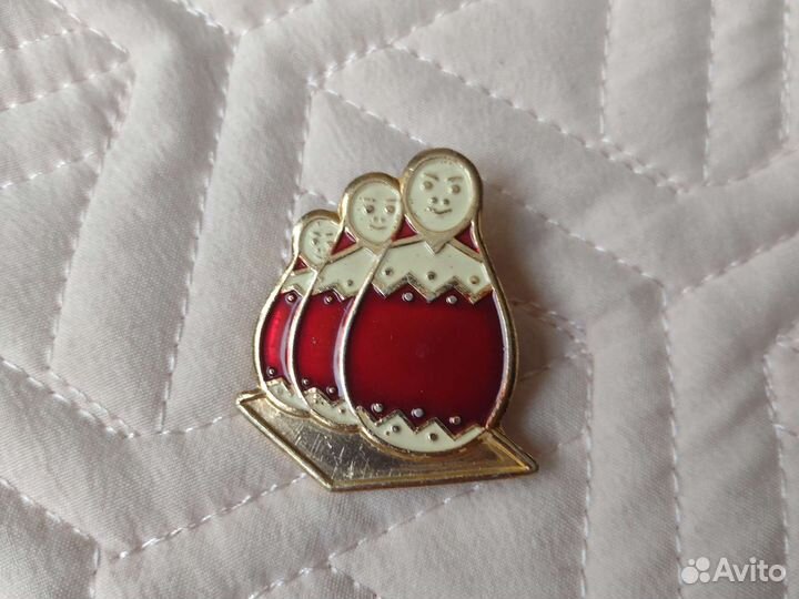 Значки СССР Три матрёшки русские. Красивые, редкие