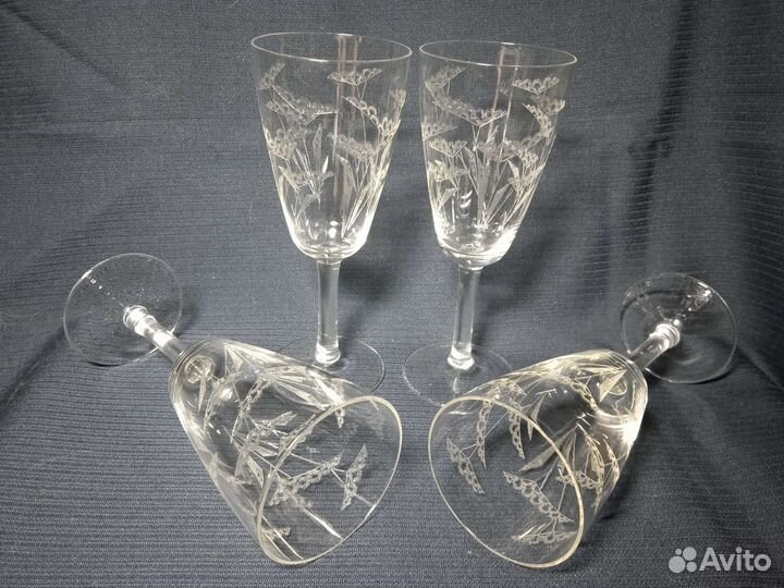 Хрустальные фужеры бокалы. Пантография