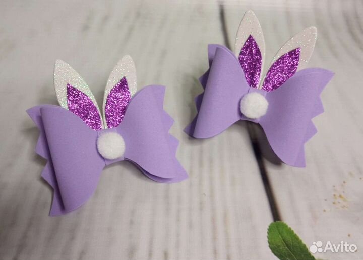 Резинки для волос к Новому году Зайки