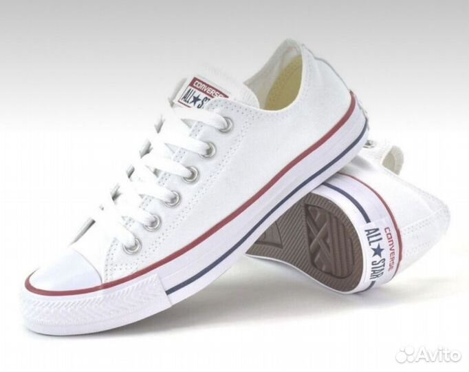 Новые белые кеды Converse низкие