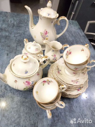 Антикварный сервиз старинный чайный германия