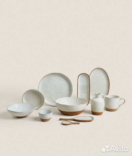 Набор столовой посуды из керамики zara home новый