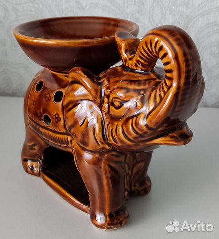 Глиняный подсвечник Слон