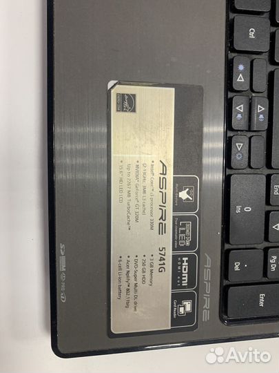 Ноутбук acer aspire 5741g