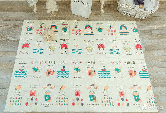 Складной коврик книжка детский, новый символы