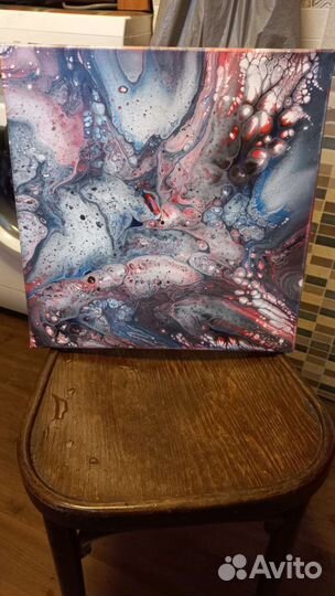 Картины флюид арт на холсте