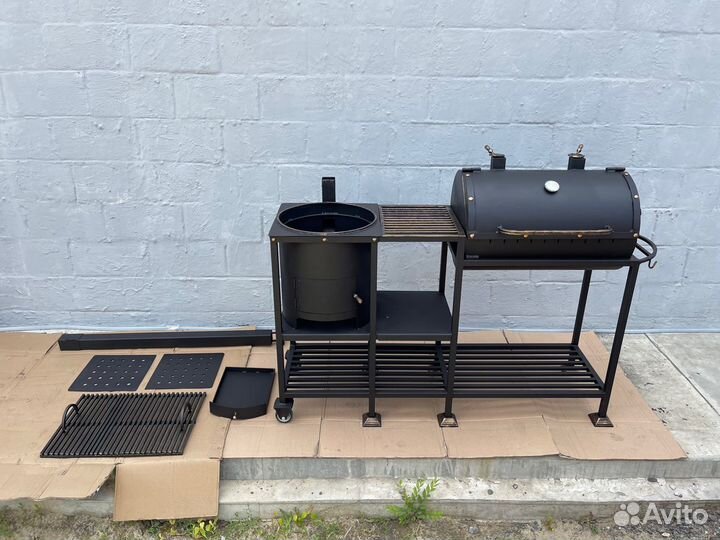 Мангал гриль барбекю с печью под казан